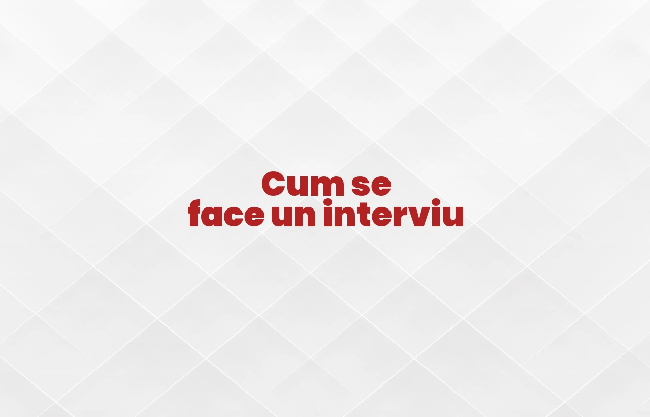 cum se face un interviu